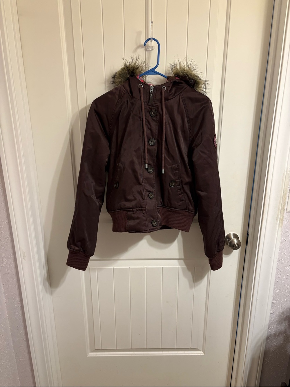 Vintage Y2K-style Aéropostale Hooded Bomber Jacket